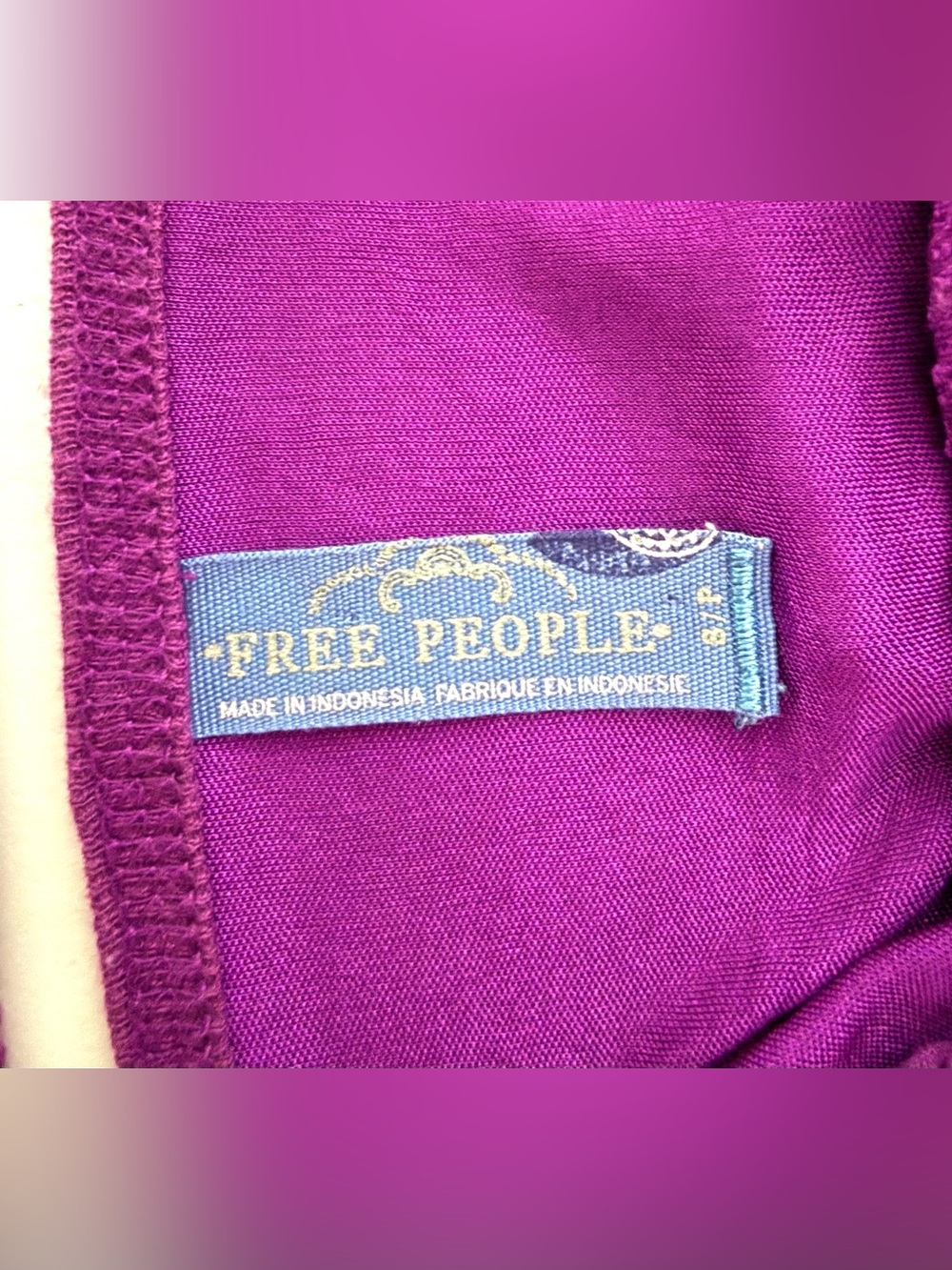 VINTAGE FREE PEOPLE Y2K Purple V-Neck Adjustable Strap S/P Babydoll Camisole - Picture 6 of 14